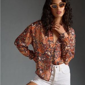 Anthropologie Pilcro and the Letterpress Tavi boho blouse